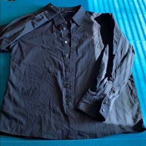 One of a kind Versace black button down